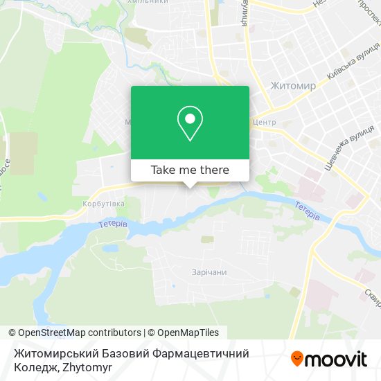 Житомирський Базовий Фармацевтичний Коледж map