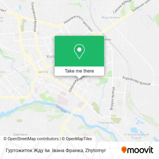 Карта Гуртожиток Жду Ім. Івана Франка