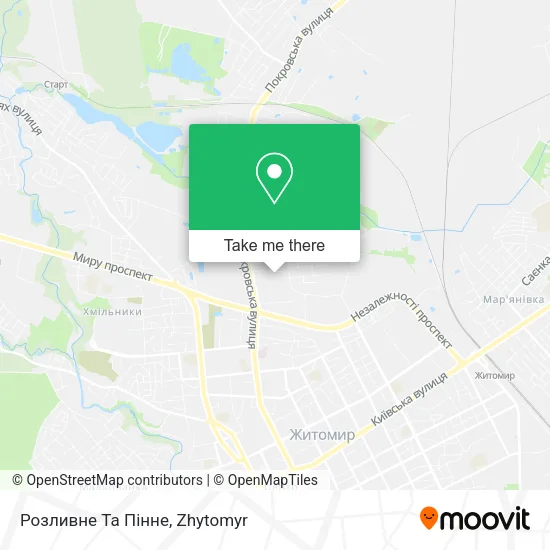 Карта Розливне Та Пінне