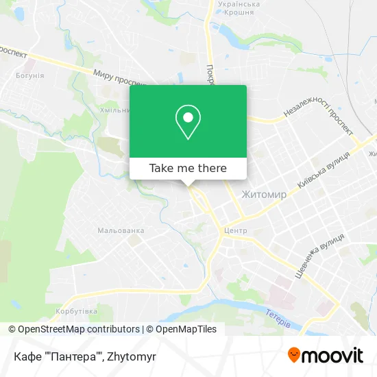 Карта Кафе ""Пантера""