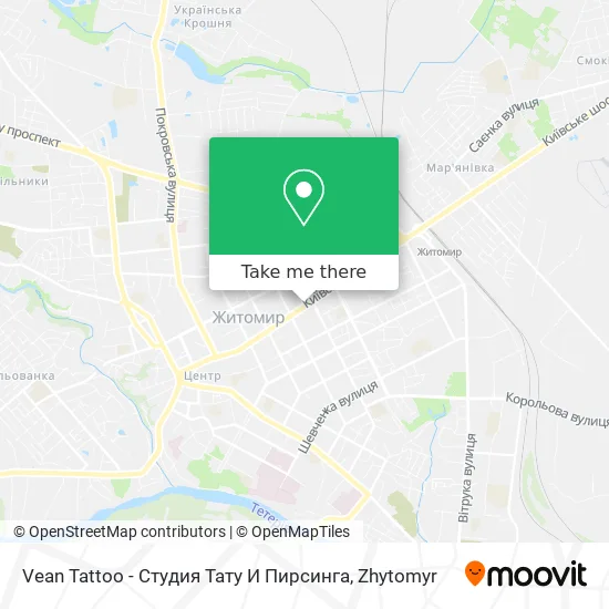 Карта Vean Tattoo - Студия Тату И Пирсинга