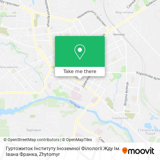 Гуртожиток Інституту Іноземної Філології Жду Ім. Івана Франка map