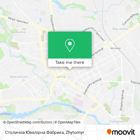 Карта Столична Ювелірна Фабрика