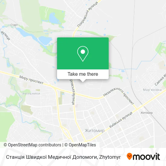 Карта Станція Швидкої Медичної Допомоги