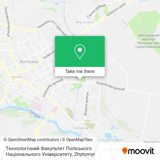 Карта Технологічний Факультет Поліського Національного Університету