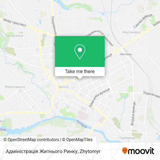 Карта Адміністрація Житнього Ринку