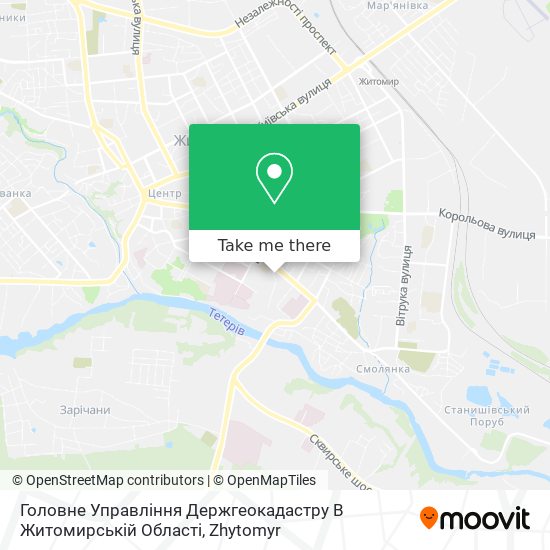 Головне Управління Держгеокадастру В Житомирській Області map