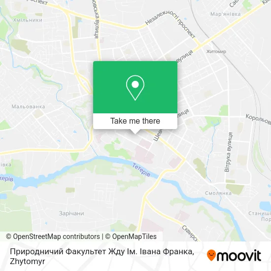 Карта Природничий Факультет Жду Ім. Івана Франка