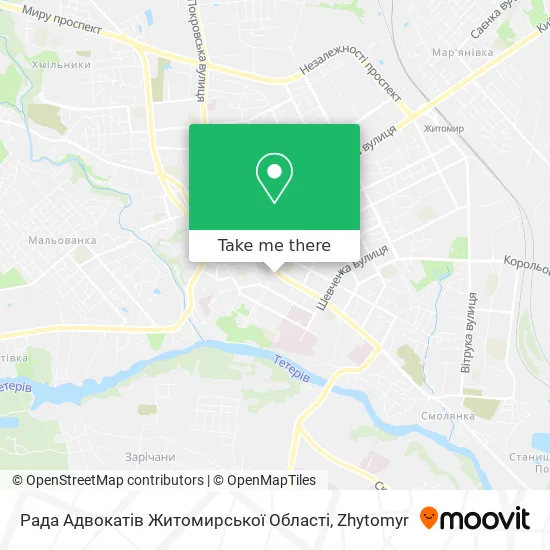 Карта Рада Адвокатів Житомирської Області