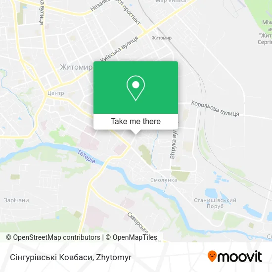 Карта Сінгурівські Ковбаси