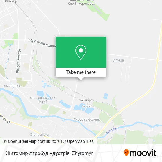 Карта Житомир-Агробудіндустрія