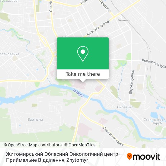 Житомирський Обласний Онкологічний центр-Приймальне Відділення map