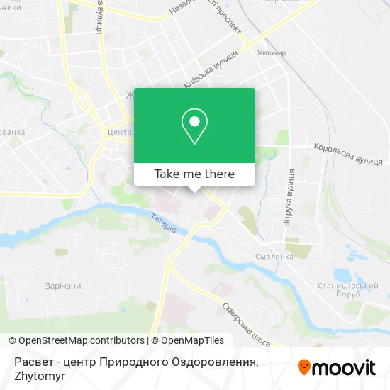 Карта Расвет - центр Природного Оздоровления