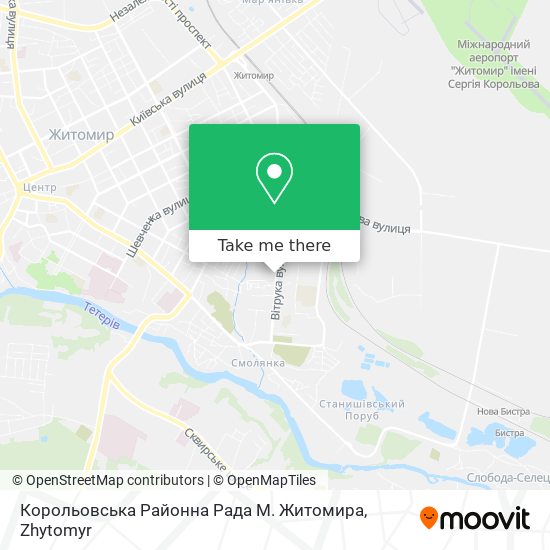 Корольовська Районна Рада М. Житомира map