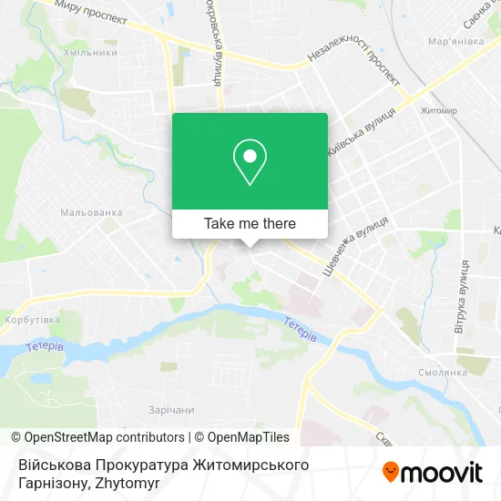 Карта Військова Прокуратура Житомирського Гарнізону