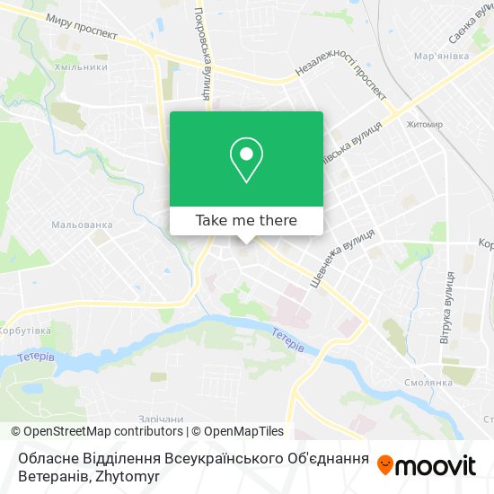 Обласне Відділення Всеукраїнського Об'єднання Ветеранів map
