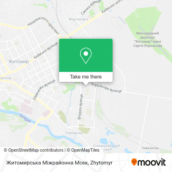 Карта Житомирська Міжрайонна Мсек