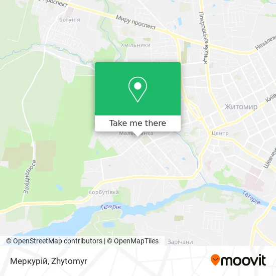Карта Меркурій