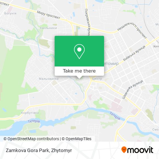 Zamkova Gora Park map