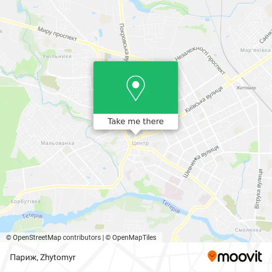 Карта Париж