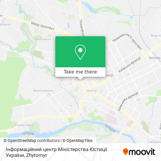 Інформаційний центр Міністерства Юстиції України map