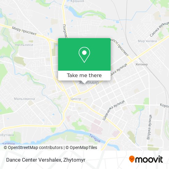 Dance Center Vershalex map