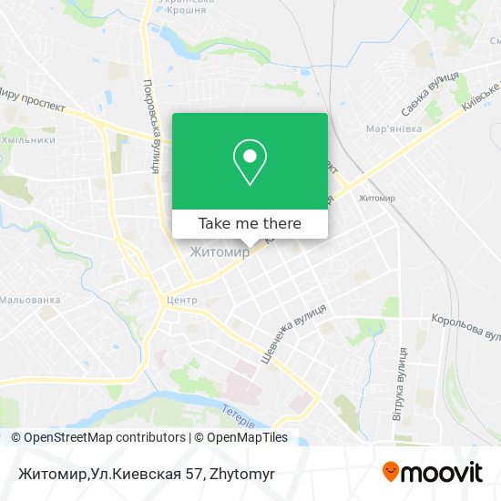 Житомир,Ул.Киевская 57 map