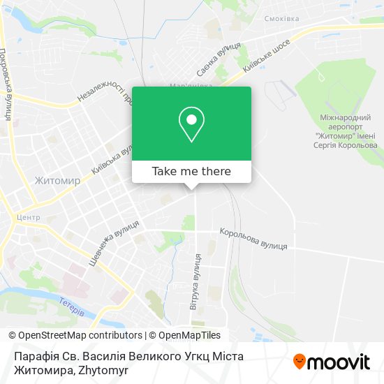 Парафія Св. Василія Великого Угкц Міста Житомира map