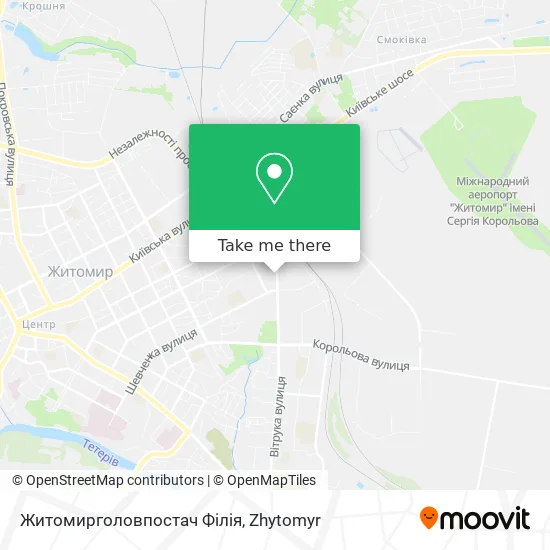Карта Житомирголовпостач Філія