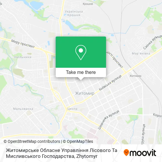 Карта Житомирське Обласне Управління Лісового Та Мисливського Господарства
