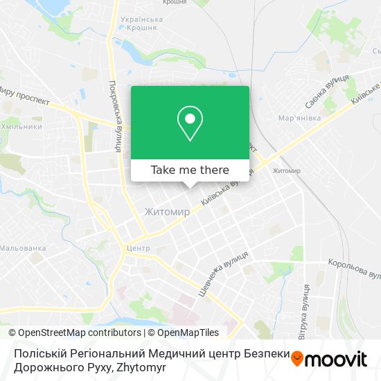 Поліській Регіональний Медичний центр Безпеки Дорожнього Руху map