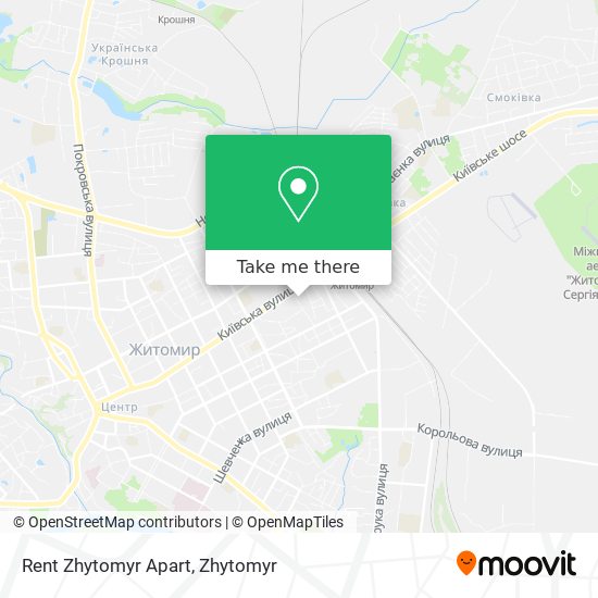 Rent Zhytomyr Apart map