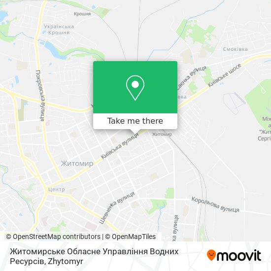 Житомирське Обласне Управління Водних Ресурсів map