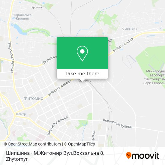 Карта Шипшина - М.Житомир Вул.Вокзальна 8