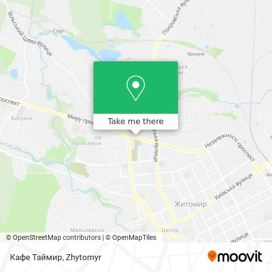 Карта Кафе Таймир