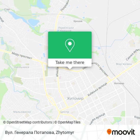 Вул. Генерала Потапова map