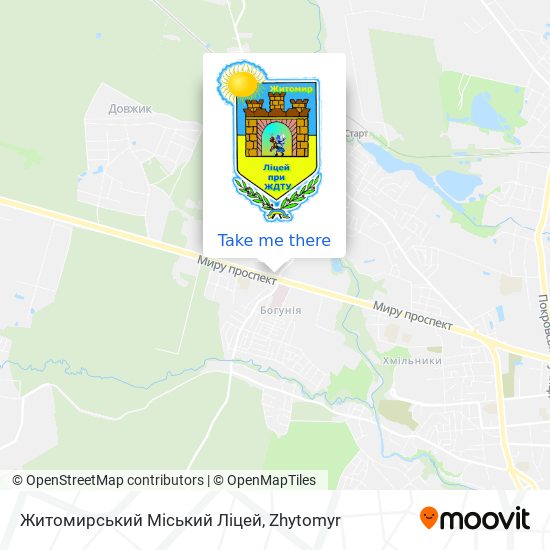 Житомирський Міський Ліцей map