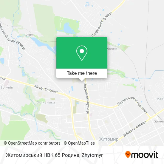 Карта Житомирський НВК 65 Родина
