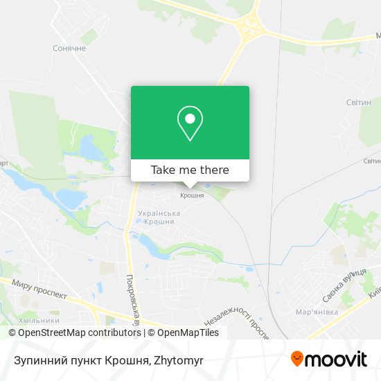 Зупинний пункт Крошня map