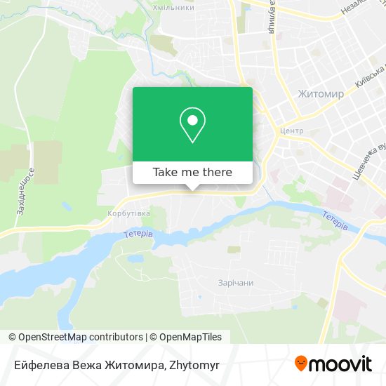 Ейфелева Вежа Житомира map