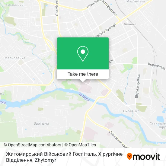 Карта Житомирський Військовий Госпіталь, Хірургічне Відділення
