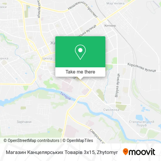 Карта Магазин Канцелярських Товарів 3х15