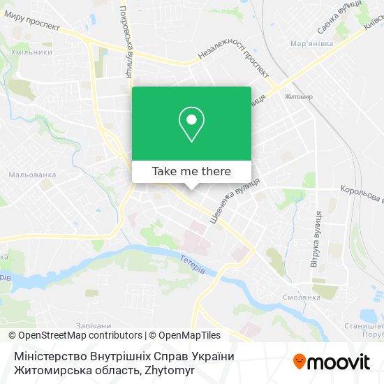 Міністерство Внутрішніх Справ України Житомирська область map