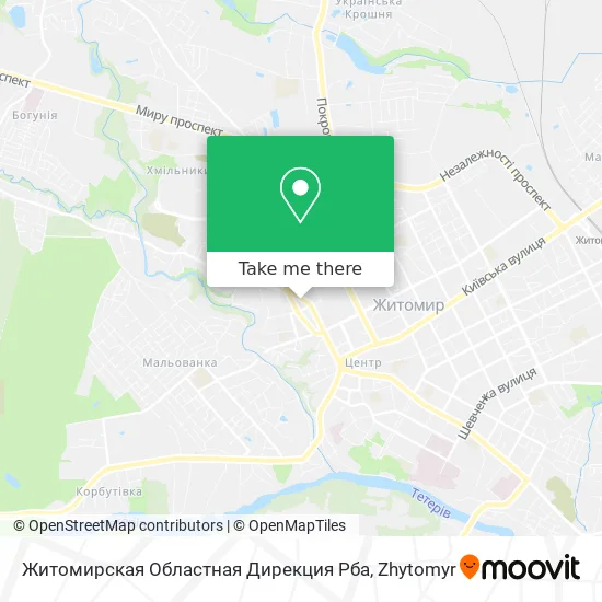 Карта Житомирская Областная Дирекция Рба