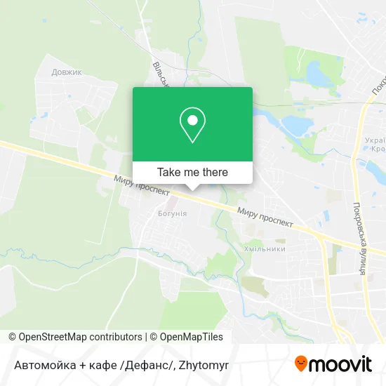 Карта Автомойка + кафе /Дефанс/
