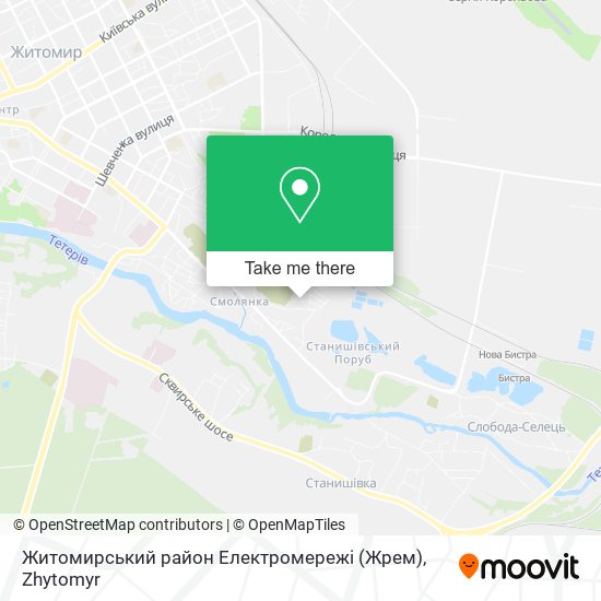 Житомирський район Електромережі (Жрем) map