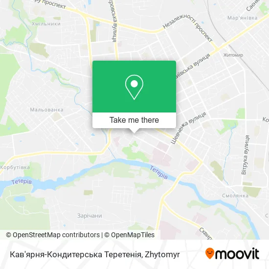 Карта Кав'ярня-Кондитерська Теретенія