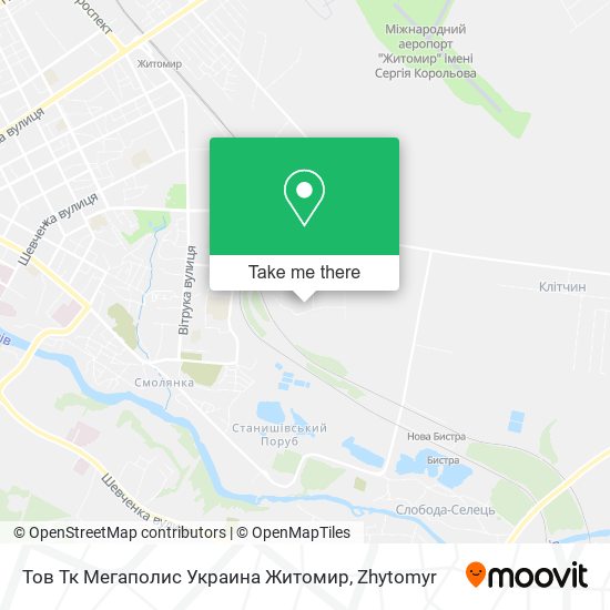 Карта Тов Тк Мегаполис Украина Житомир