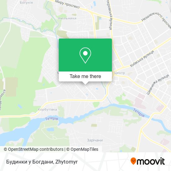 Карта Будинки у Богдани