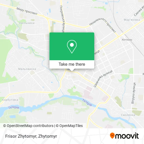 Карта Frisor Zhytomyr